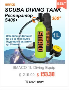 SMACO подводное оборудование для подводного плавания, мини баллон для подводного плавания, кислородный резервуар для подводного плавания, устройство для подводного дыхания, подводное плавание