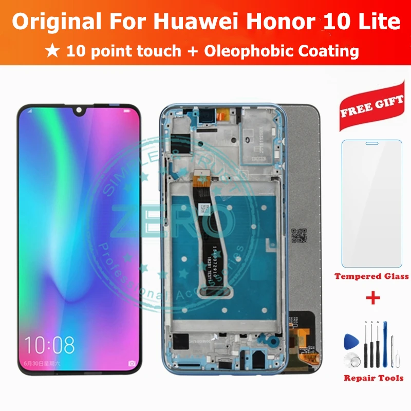Оригинальный ЖК дисплей для Huawei Honor 10 Lite с рамкой сенсорный экран дигитайзером