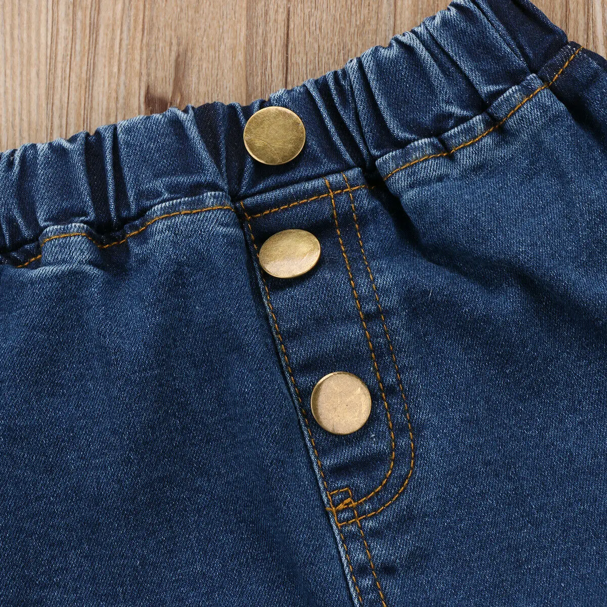 Модные джинсы с широкими штанинами для маленьких девочек длинные