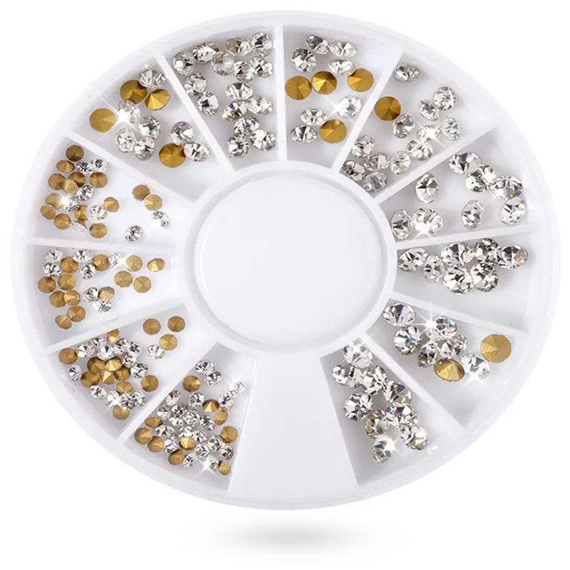 

Nail Crystal Rhinestones Set Multi-Size Sharp Bottom White Crystal Nail Art 3D Decoration Manicure DIY#S-Y105