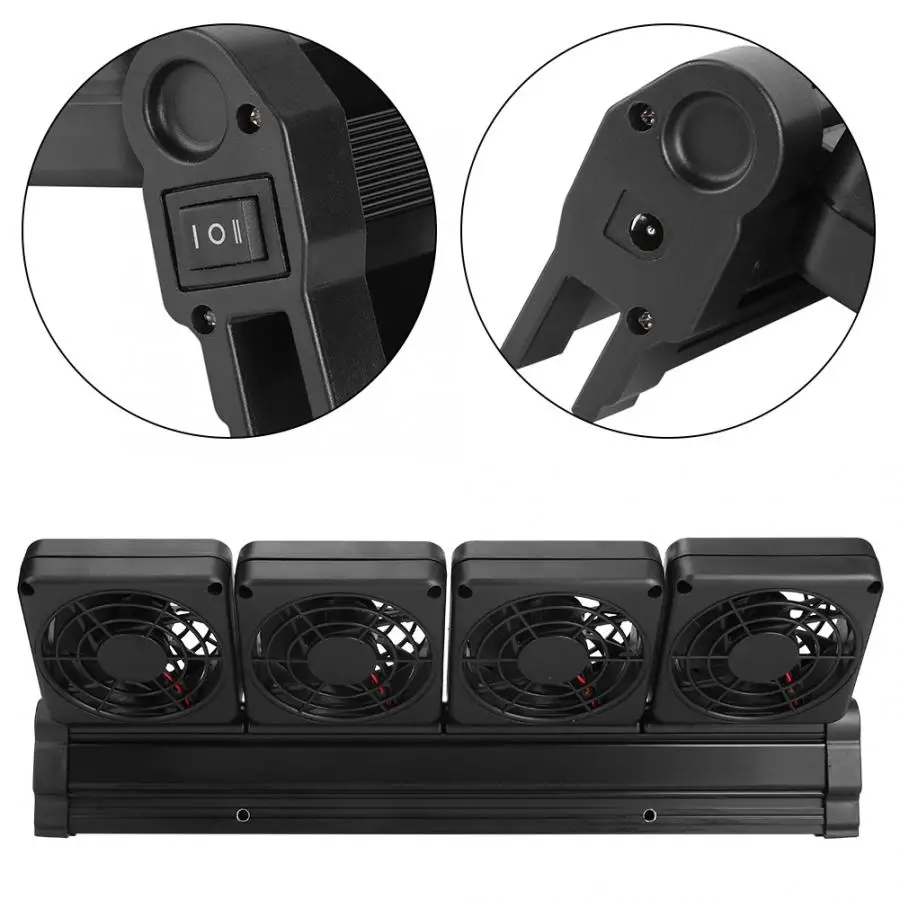 Мини-вентилятор для аквариума с четырьмя регулируемыми головками вентилятор