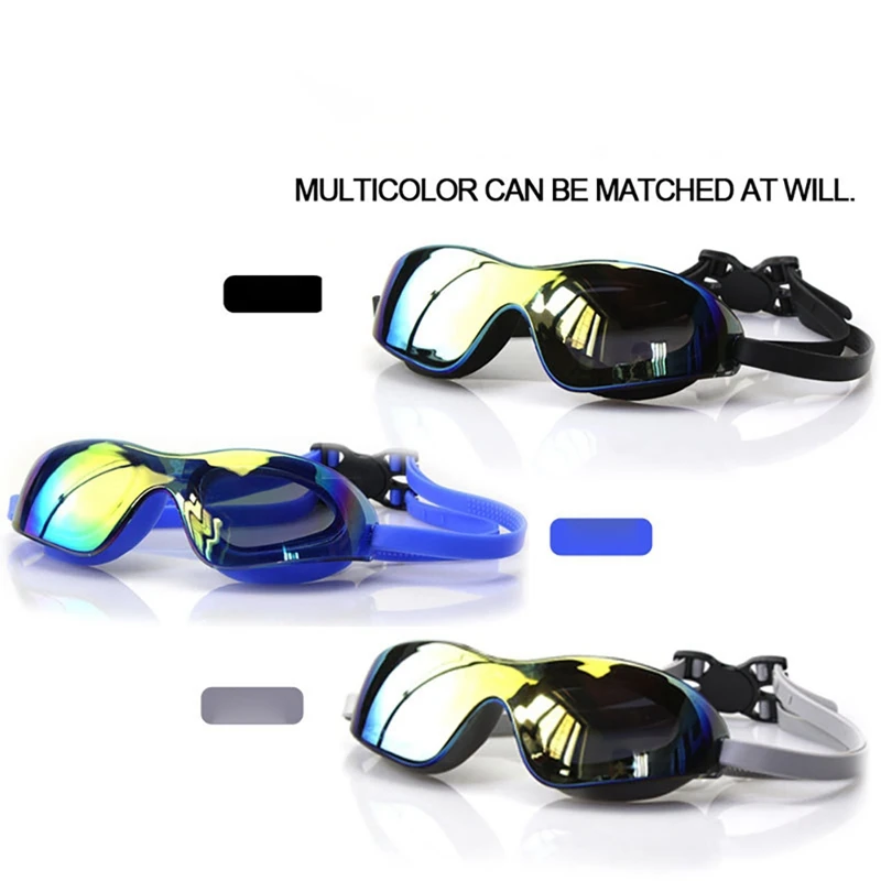 

Swimming Goggles Professional Silicone Electroplated Lens Dust-proof Waterproof Anti-fog Anti-UV Glasses Adult Eyewear