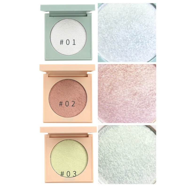 

Glitter Highlighters High-gloss Pressed Powder Long-lasting Smudge-proof Waterproof Facial Makeup Cosmetic Accessories
