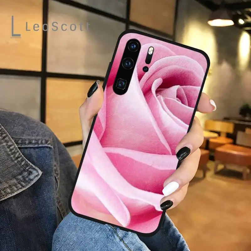 

pink flower love girl fashion Phone Case For Huawei honor Mate P 9 10 20 30 40 Pro 10i 7 8 a x Lite nova 5t cover funda shell