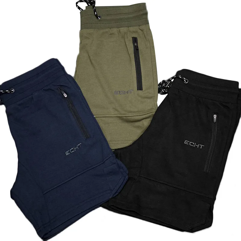 

New Male Gym Bodybuilding Sportswear Men's sports five-point straight Pants solid color outdoor fitness jogging Casual shorts