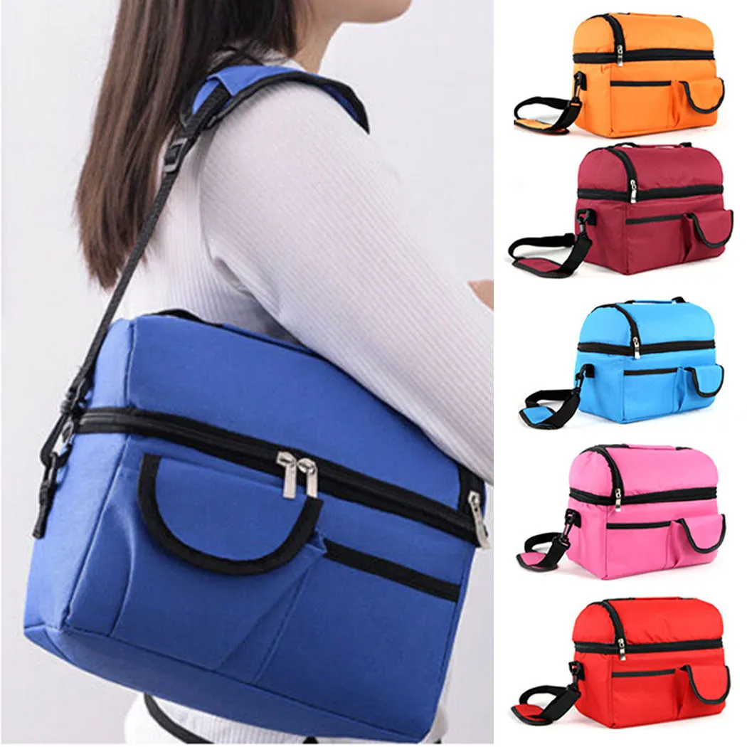 

Large Thermal Insulated Cooler Bags Women Men Picnic Lunch Bento Box Trips BBQ Meal Ice Zip Pack Accessories Supplies