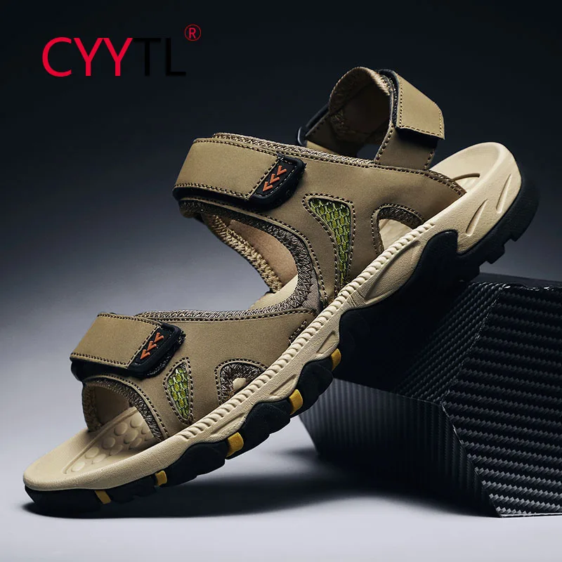 

CYYTL Men Sandals Summer Breathable Casual Shoes Hiking Outdoor Non-Slip Beach Slippers Fashion Fisherman Slides Calzado Hombre