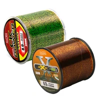 500m goldgreenblue spotted fishing line bionic invisible monofilament nylon speckle fluorocarbon coated line carp fishline