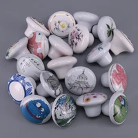 one piece 38mm ceramic drawer knob pull kids round dresser knobs handles cupboard furniture decorative porcelain knobs