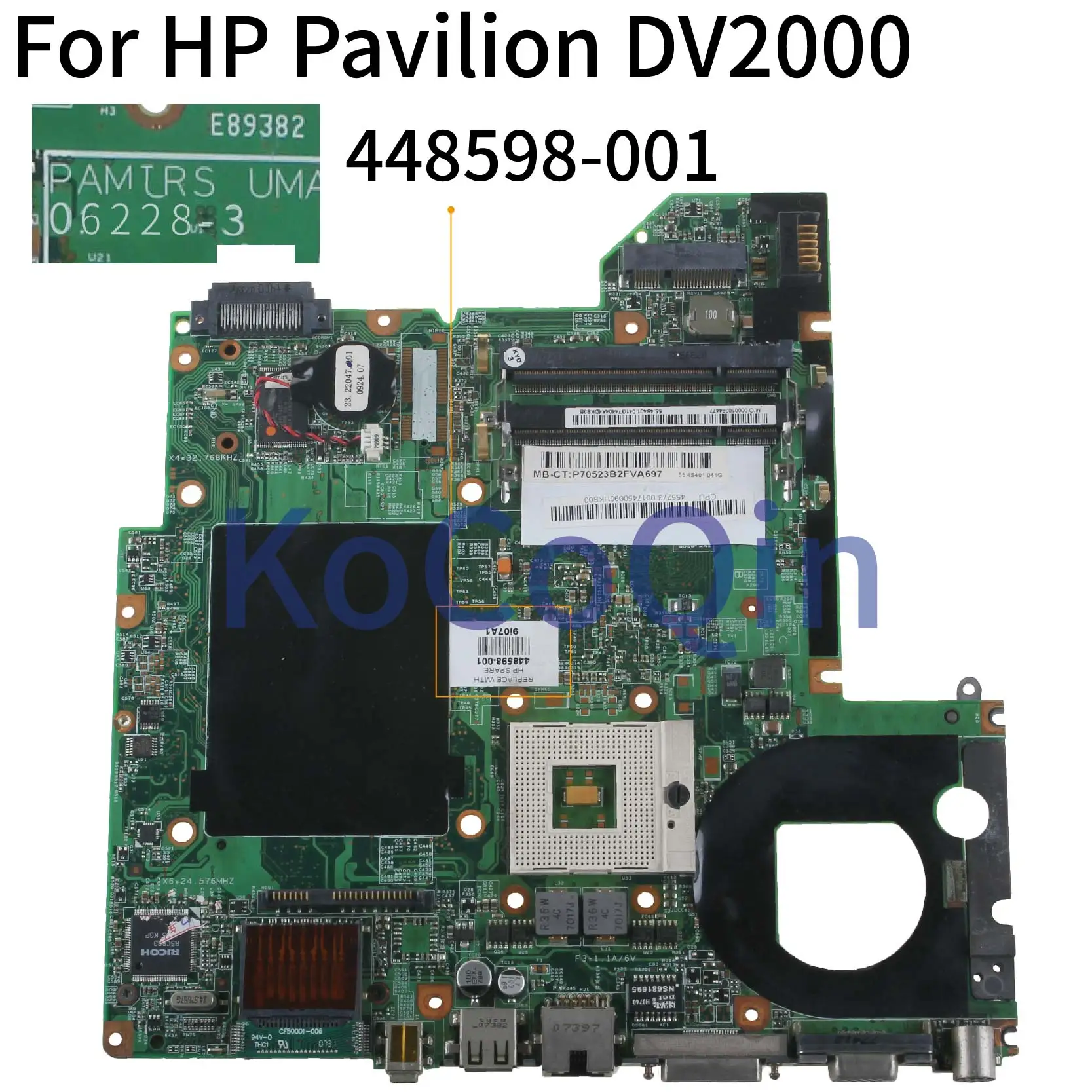 Материнская плата ноутбука KoCoQin для hp Compaq V3000 DV2000 материнская плата 448598-001 06228-3 965 DDR2