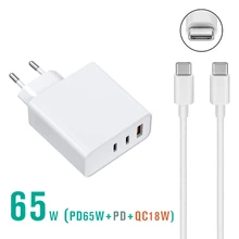 65W USB Type C PD Power Adapter Wall Charger Fast Charge 3.0 USB Adapter for iPhone Huawei for Macbook Asus Hp Lenovo Laptop