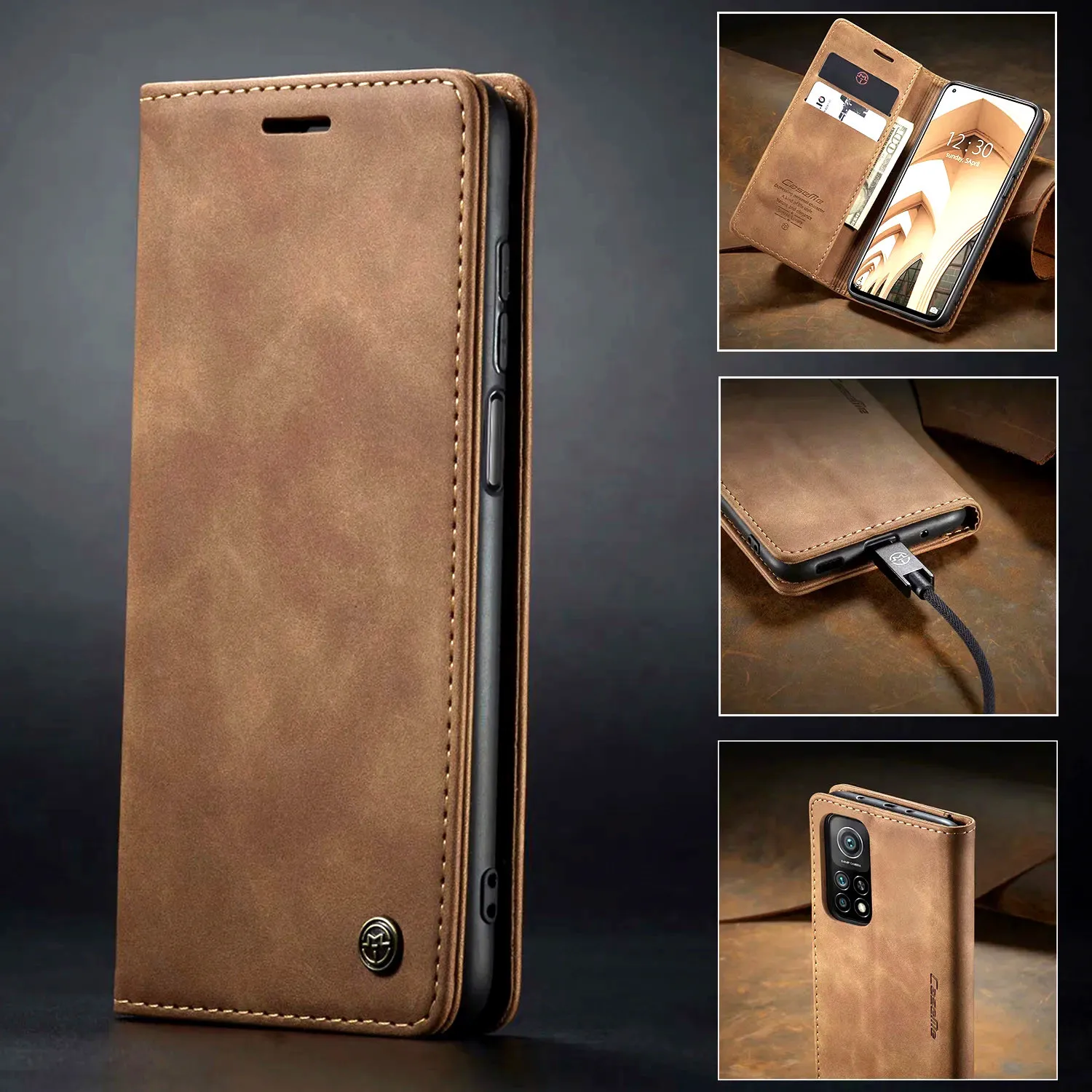 

Leather Case for Redmi Note 10 9 8 Pro Max 10s 9s 8T K30 K20 Wallet Flip Cover Xiaomi Mi 10T Lite Note 10 Poco F2 Pro