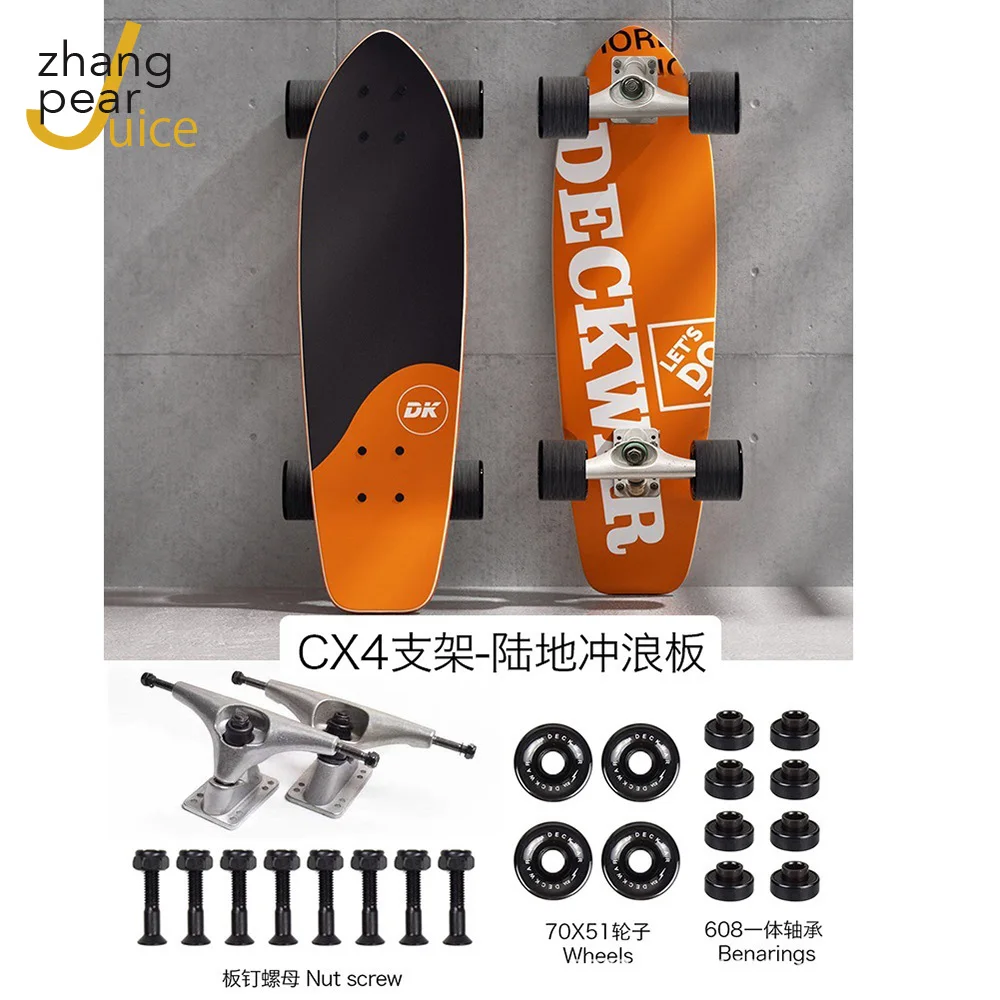 Professional Surf Land Skateboard Maple Single Kick Carving Cruiser Skate Board Longboard Cool Sport Street Skateboard