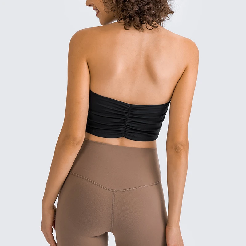 Women's Bra Top Women Gym Fitness Sports Bra Without Bones Harness Tube Cropped Underwear Push Up Female Bra with Free Shipping