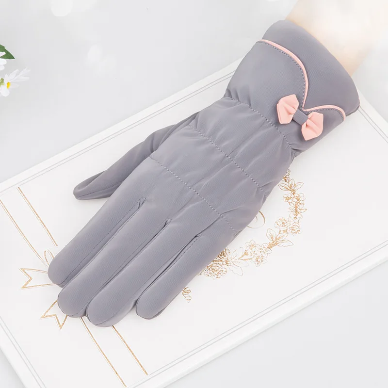 

Fashion winter ladies gloves windproof inner plush warmth ladies gloves touch screen skin-friendly soft cotton women gloves