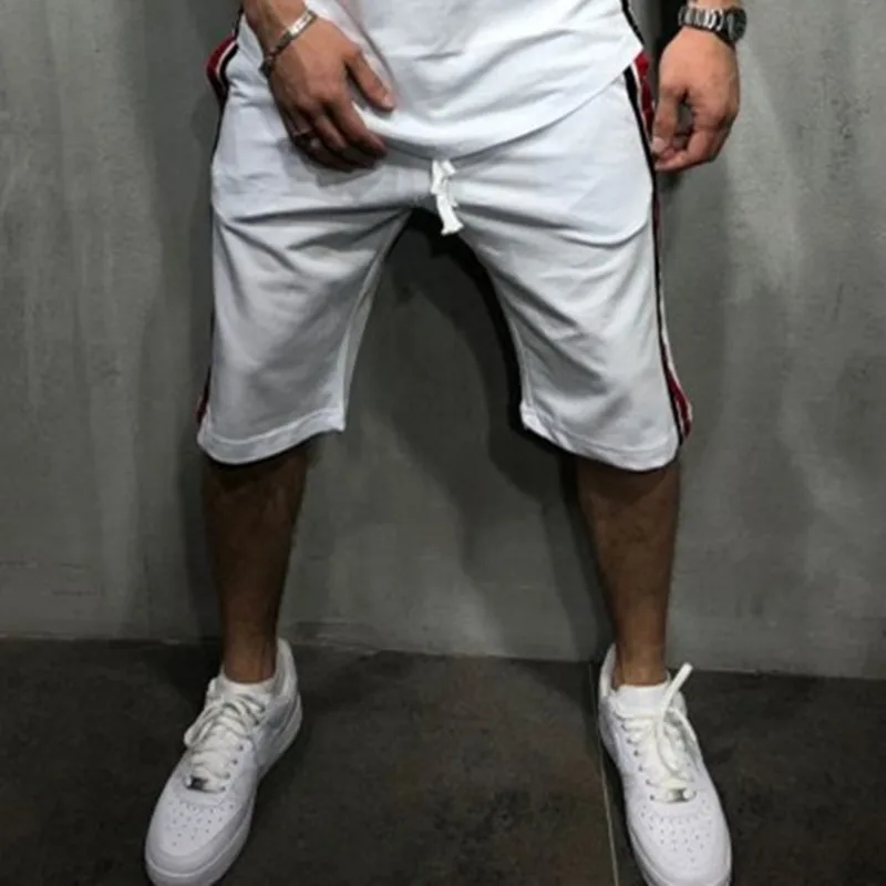 2019 Летняя мужская повседневная спортивная облегающая одежда для фитнеса бега