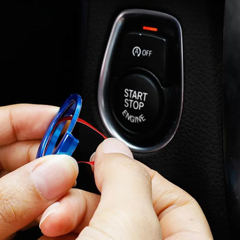 Автомобильные аксессуары ключ кнопка запуска интерьер консоль из нержавеющей