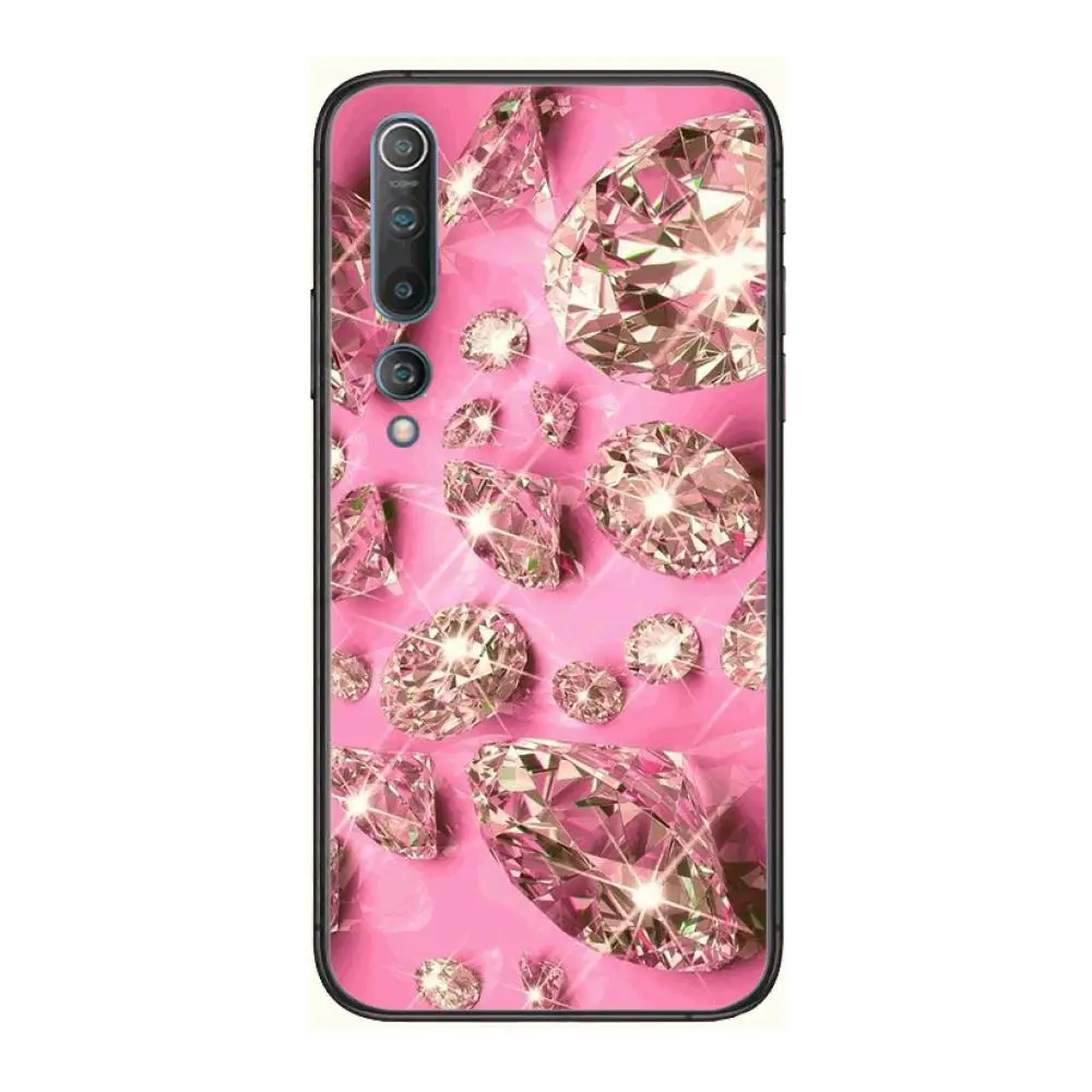 

Beautiful Shining Diamond Phone Case For xiaomi mi11 5g 10 liti Ultra 9Pro SE 3 8 Note Anime Black Cover Silicone Back Pretty tp