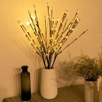 led branch light battery operated lighted branch willow tree artificial little twig light brown 20 led for home decoration