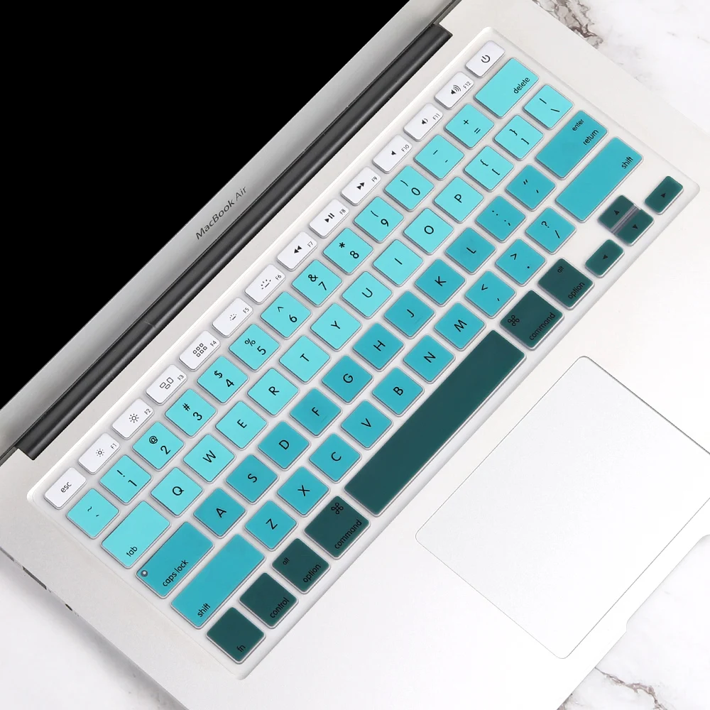 Градиентная красочная Силиконовая Защитная пленка для клавиатуры MacBook Air Pro retina 13