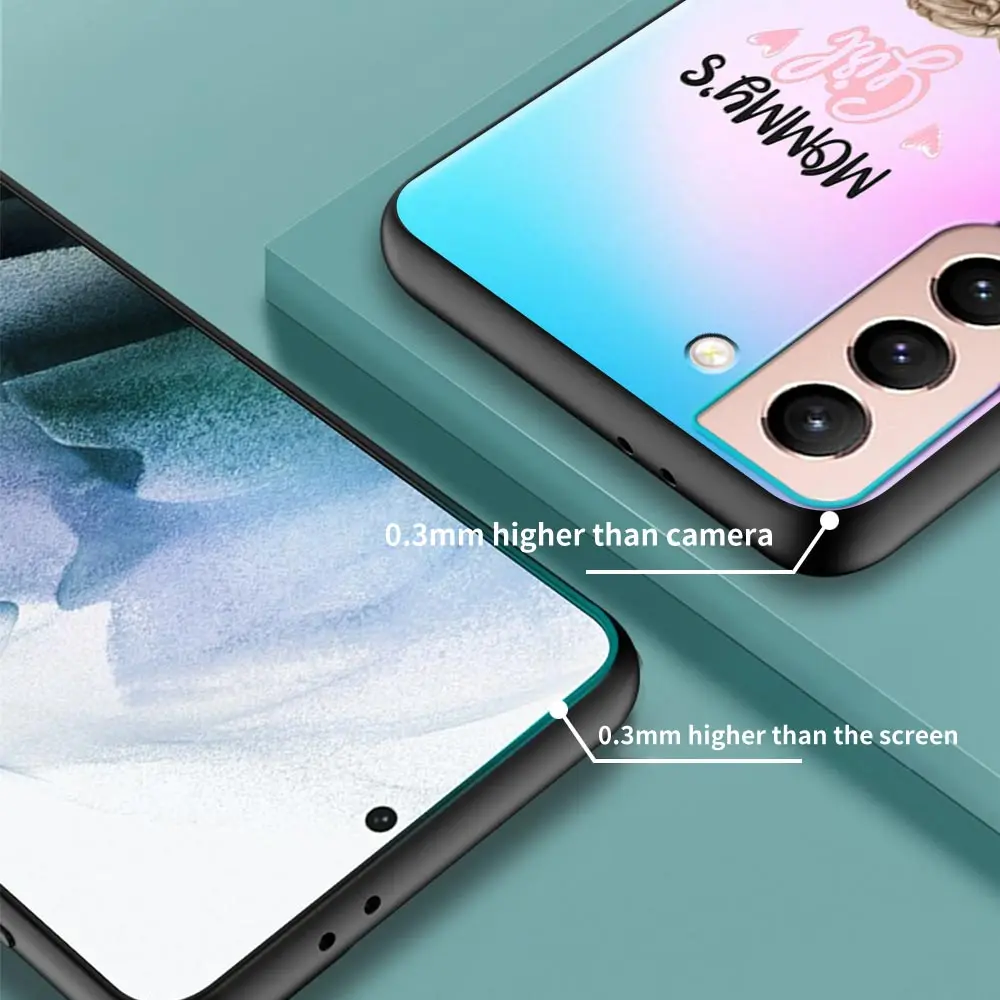 

Cell Phone Case For Samsung Galaxy S20 FE S21 ultra S10 S9 Plus S10e S10lite Cover Black Caso Woman Fashion girl Super Mom baby