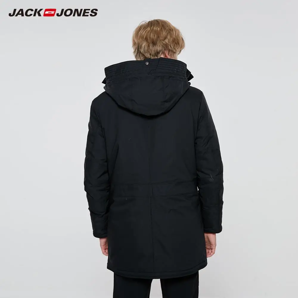 JackJones Для мужчин зимняя куртка парка с капюшоном пальто Длинная Куртка класса люкс пальто Для мужчин Клянемся 218309511