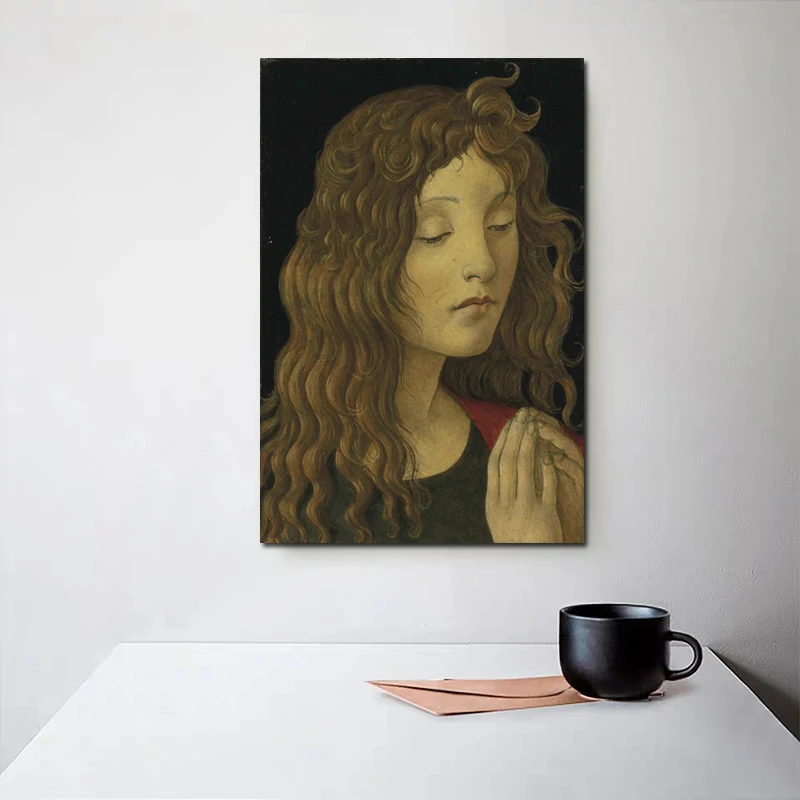 Sandro Botticelli St John The Baptist CCanvas картина Печать Гостиная Украшение дома Современное