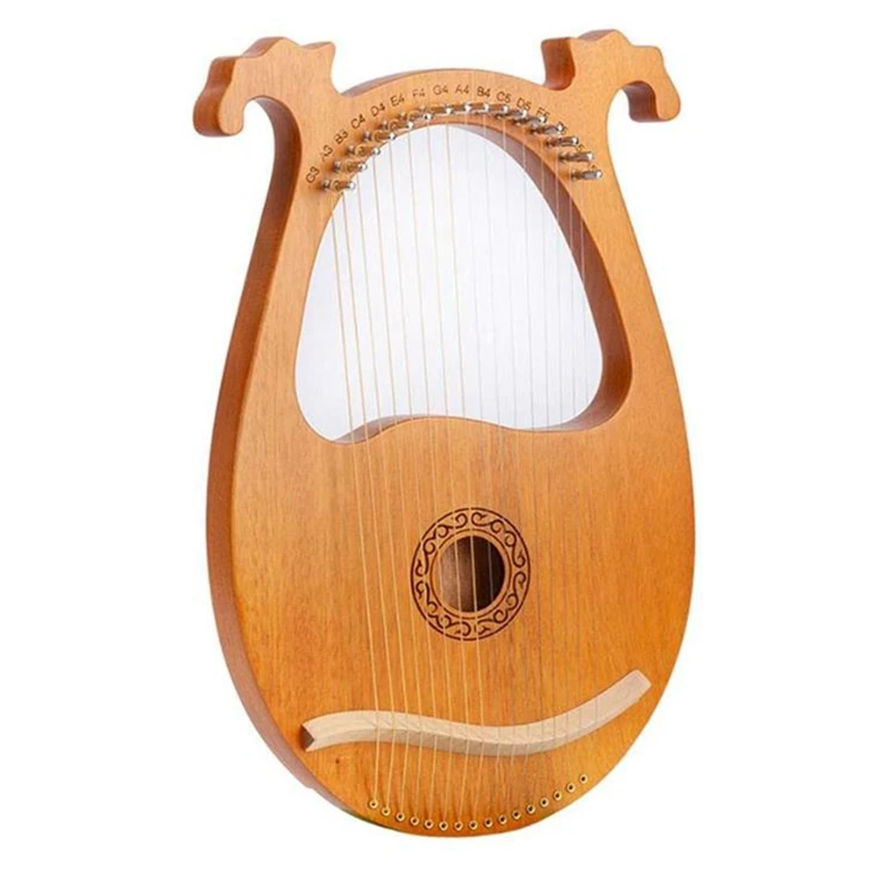 

Lyre Harp,16 деревянных струн, Harp из массива дерева, красное дерево Lyre Harp с тюнинговым ключом для любителей музыки начинающих