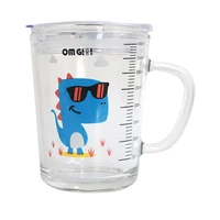 creative straw glass childrens household cups internet celebrity hand glass water cup ins graduated glass milk cup