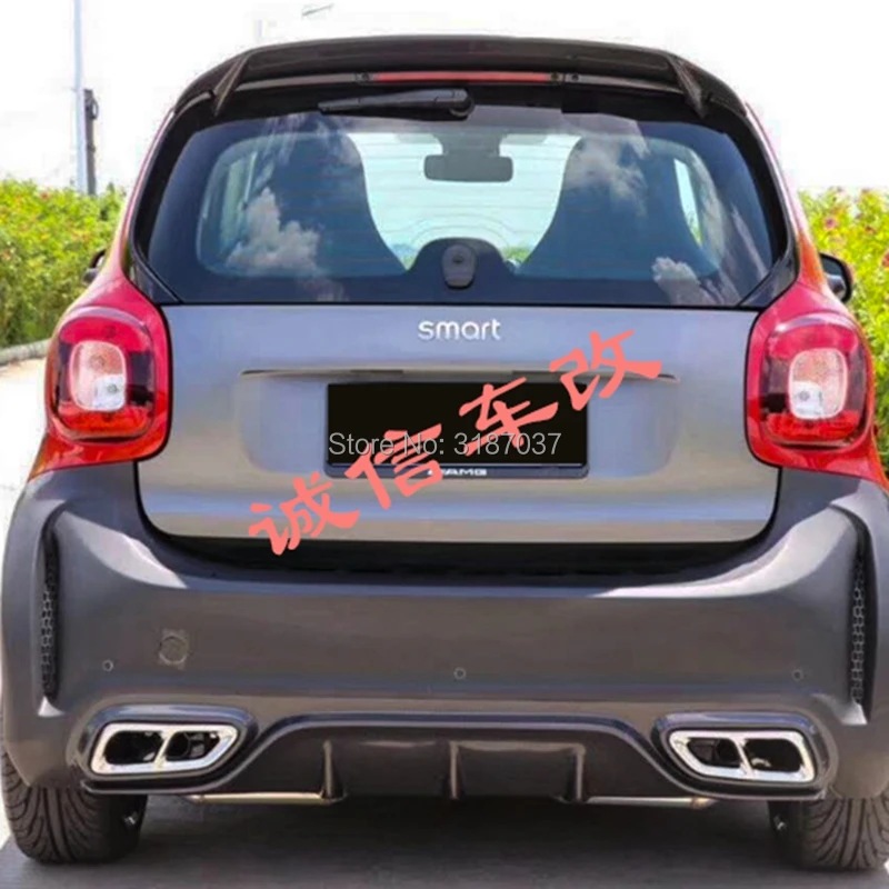Для Merced-Benz Smart Fortwo Fourfour 453 спойлер- углеродное волокно задний спойлер на крыло, крышу багажник губы крышка багажника автомобиля Стайлинг