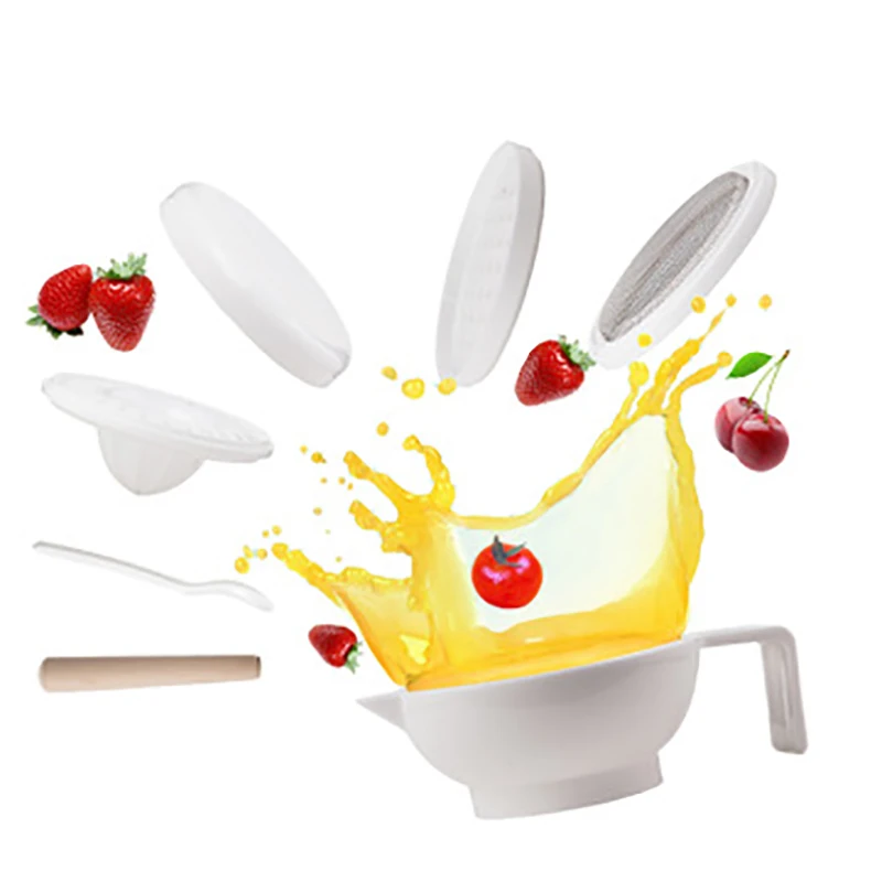 

Multifunction Grinder Juicer Set Baby Food Masher Grinding Bowl Rod Plastic Baby Grinding Food Supplement Feeding