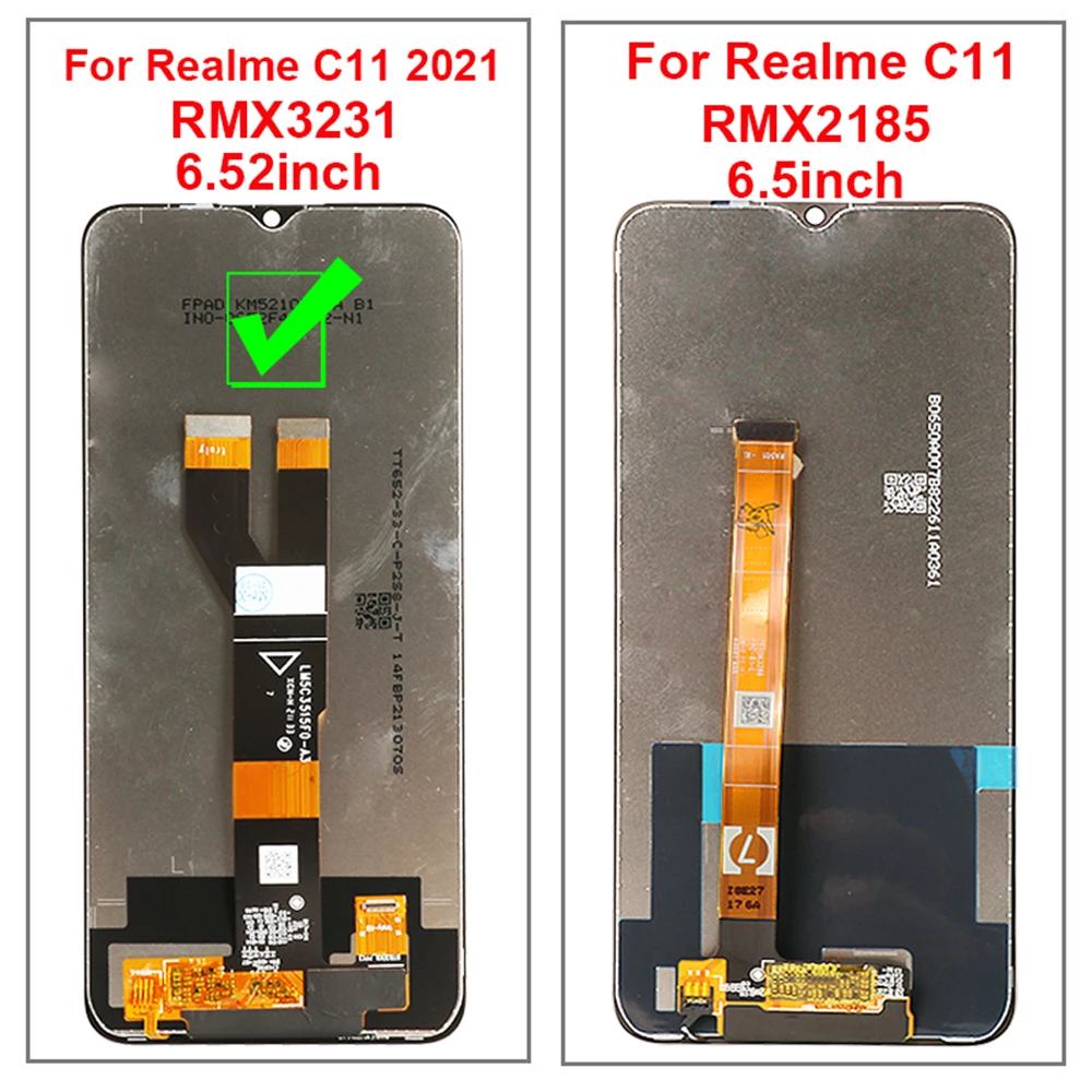 original lcd for realme c11 2021 rmx3231 lcd display with frame 10 touch points screen replacement for oppo realme c11 6 52inch free global shipping