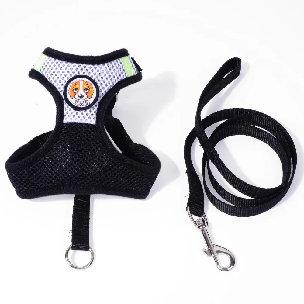 

Breathable Double Mesh Harnesses For Puppy Pets And Straps To Set Puppy Cat Vest Collars For Chihuahua Pugs And Bulldog Cats