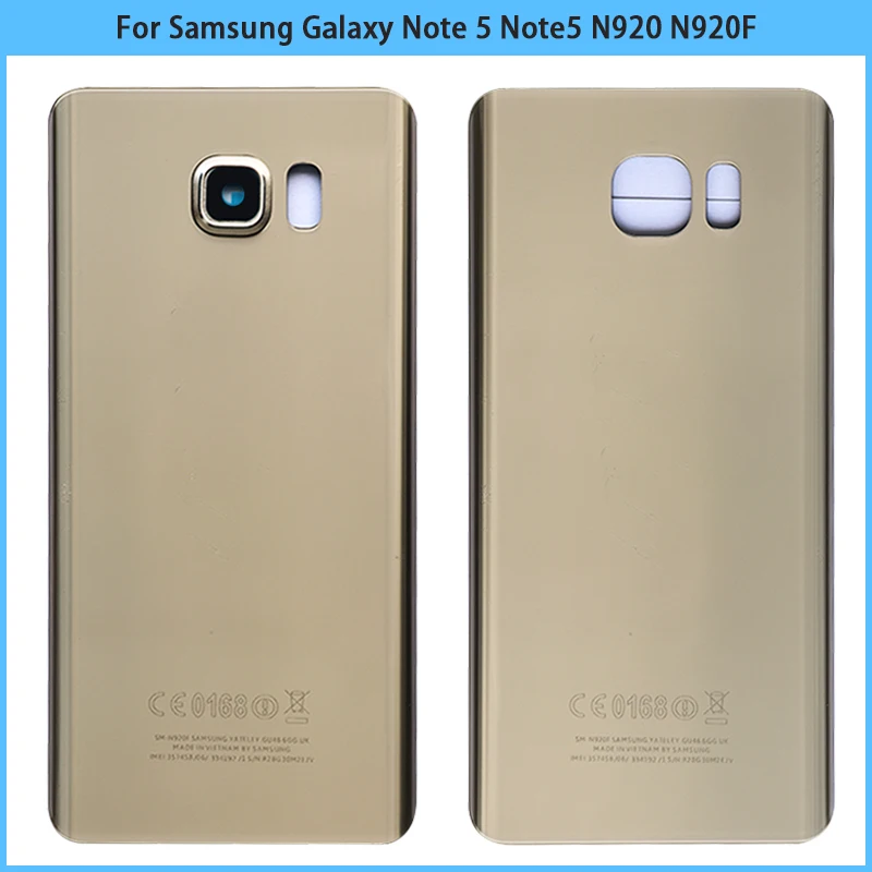 Новинка для Samsung Galaxy Note 5 N920 N920F задняя крышка батарейного отсека Note5 3D стеклянная
