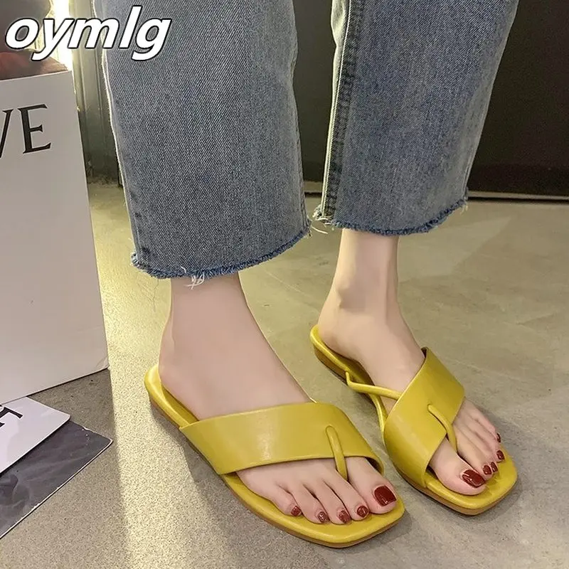 2020 летние шлепанцы на плоской подошве Ретро стиль кожаные с затягивающимися