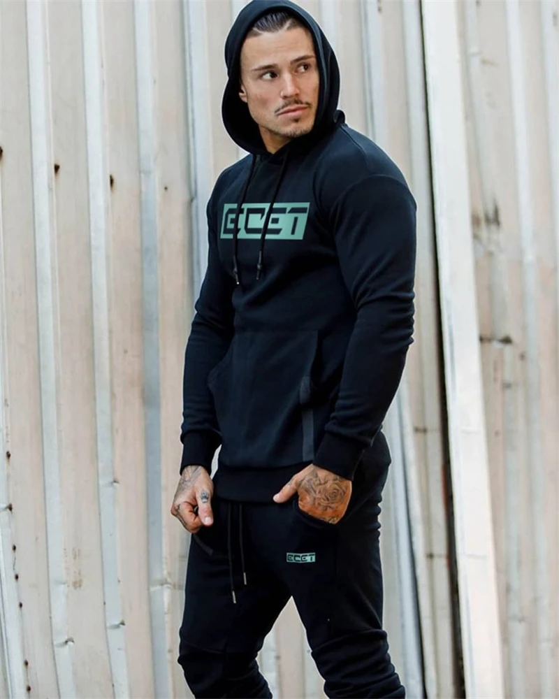 

2020 Spring New Men Gyms Hoodies Gyms Fitness Bodybuilding Sweatshirt Pullover Sportswear Male Workout Hooded Jacket Clothing