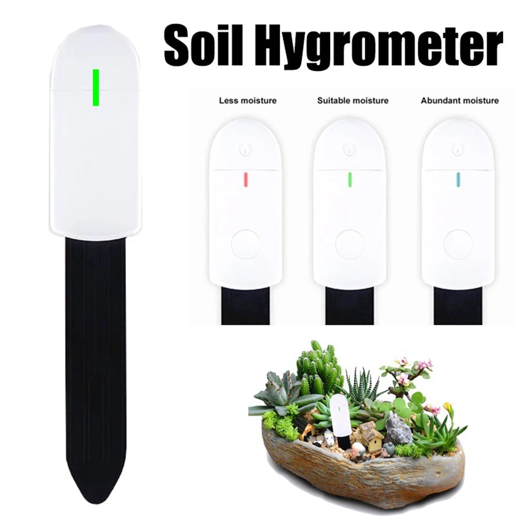 

Влагомер почвы, пластиковый водонепроницаемый гигрометр для садовых суккулентов, для обнаружения воды на лужайке, для посадки