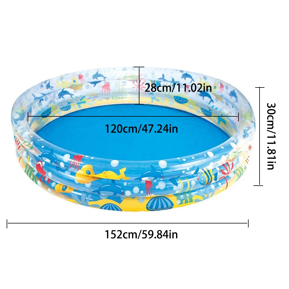

Summer Children Playing In Water Inflatable Swimming Pool Outdoor Lawn Round Baby Bath Tub Swimming Ocean Ball Pool Sports Game