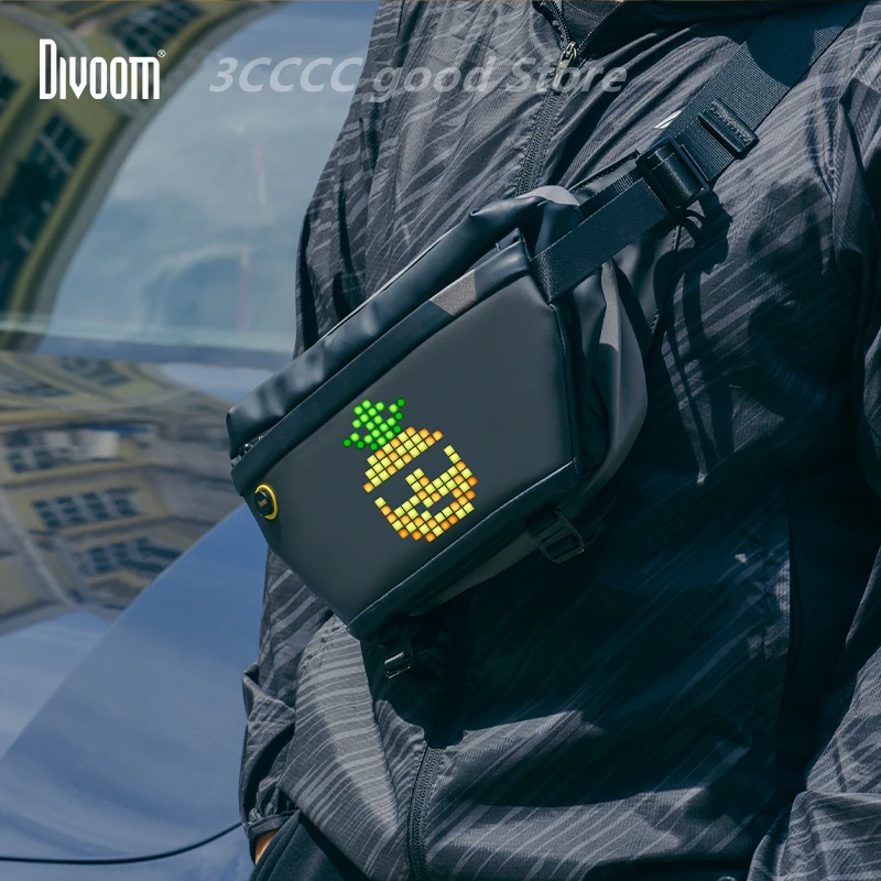 

Original Divoom Phonetic Pixel Chest Bag Function Satchel Men's Sports Bag LED Shoulder Crossbody Bag Trend Women Waterproof
