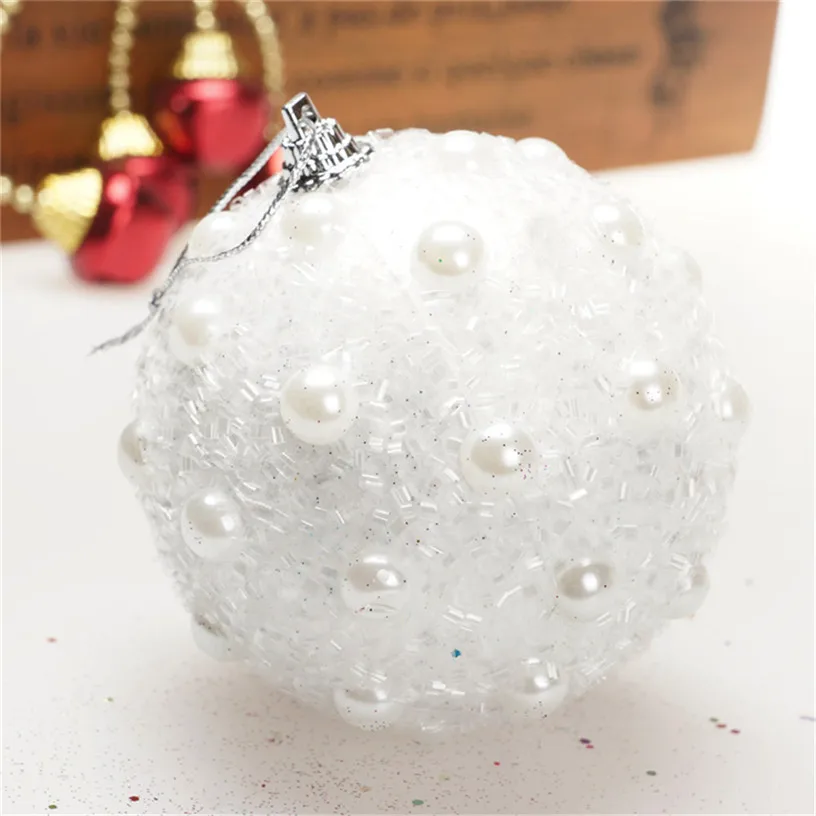 Рождественские шары жемчужные блестящие безделушки елочные украшения висячие