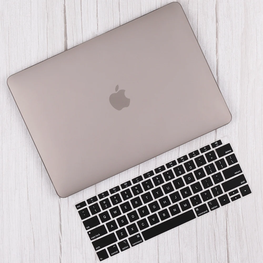Gray Redlai для Macbook Pro 13 15 с сенсорной панелью A1706 A1707& Air 13 дюймов Pro 13 15 с сетчаткой пластиковый матовый жесткий чехол - Цвет: Gray