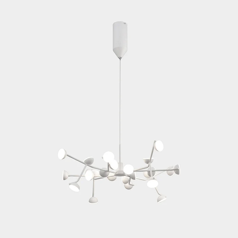 Творческая личность белая ветка люстра вилла модель гостиная главный светильник