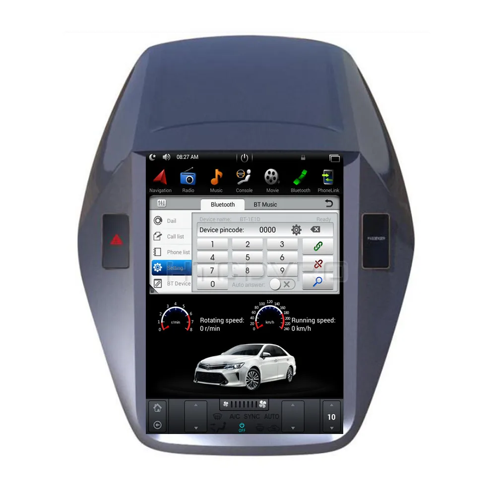 YMODVHT 10 4 дюйма Telsa стиль вертикальный экран четырехъядерный Android 7 1 2 Гб RAM