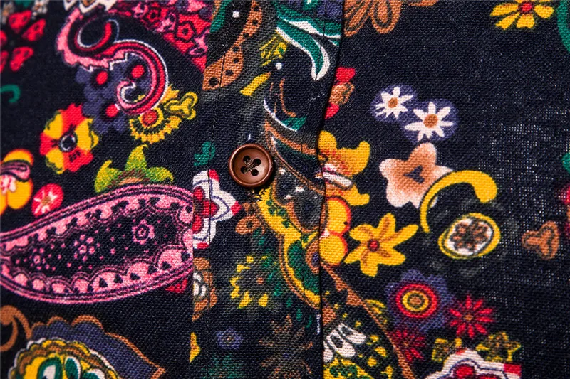 Mens Casual Button Down Dress Shirts 2023 Fashion Vintage Paisley Shirt Men Slim Fit Long Sleeve Shirt Male Camisa Masculina 5XL