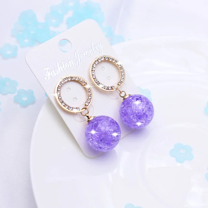 Блестящие боковые новые женские модные брендовые ювелирные изделия акриловые