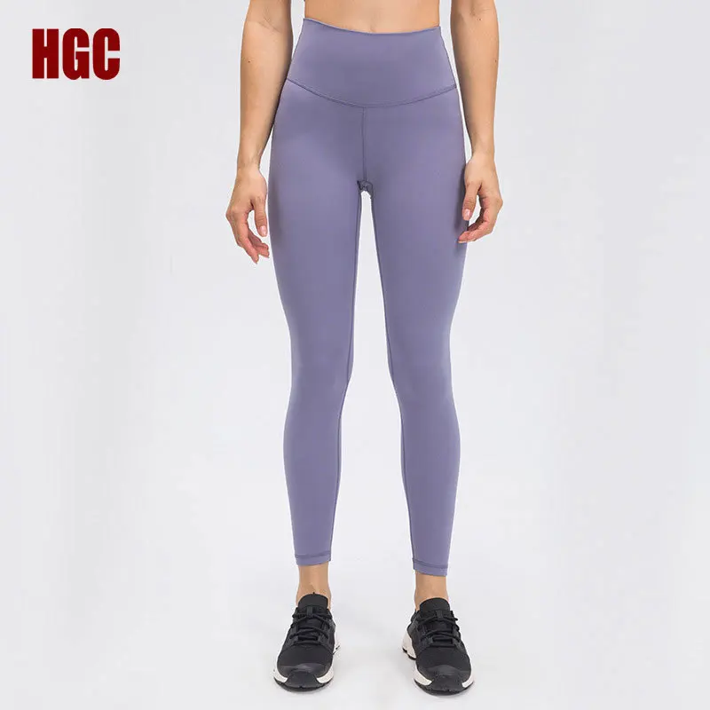 HGC женские леггинсы для тренажерного зала с высокой талией без ощущений тканевые