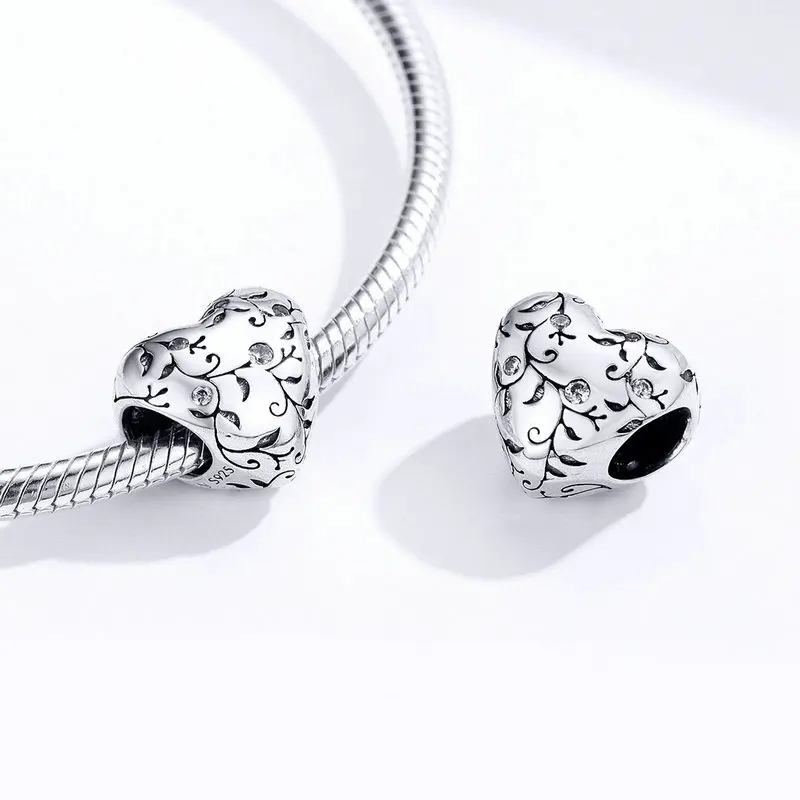 2019 New 925 Sterling Silver Beads European Patterns Heart Charms fit Original Bracelets Women DIY Jewelry | Украшения и