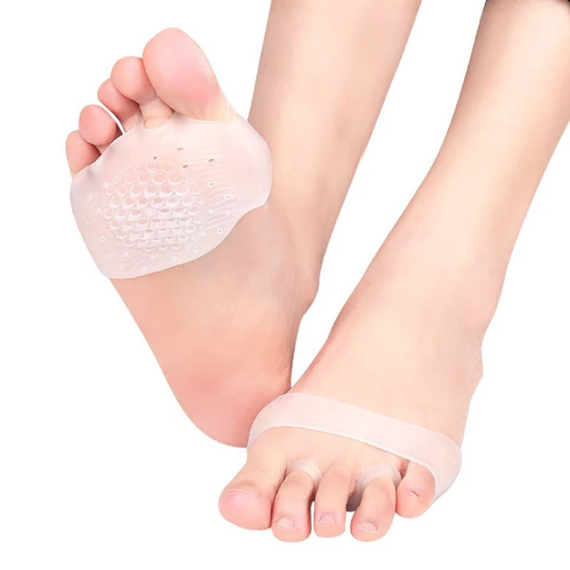 Дышащие Мягкие силиконовые стельки для переднего отдела стопы Вафельная Ткань