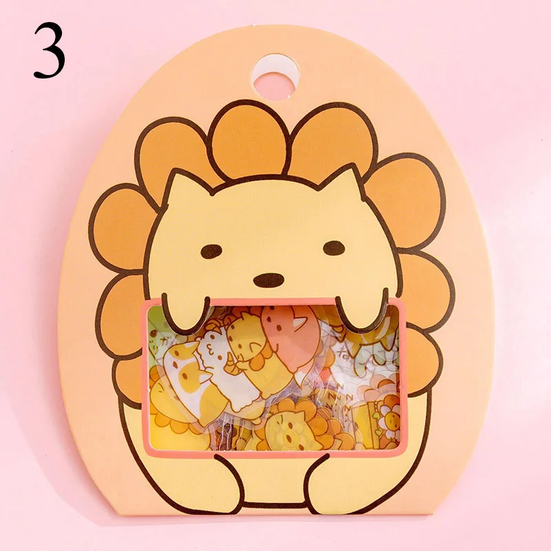 3 50 шт милые Мультяшные декоративные наклейки s Kawaii животные канцелярские наклейки s ПВХ клейкие наклейки для детей DIY принадлежности для скрапбукинга - Цвет: 3