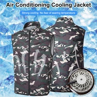 cooling vest summer air conditioning cool coat with 2 usb powered fans outdoor sun protection vestnot included battery